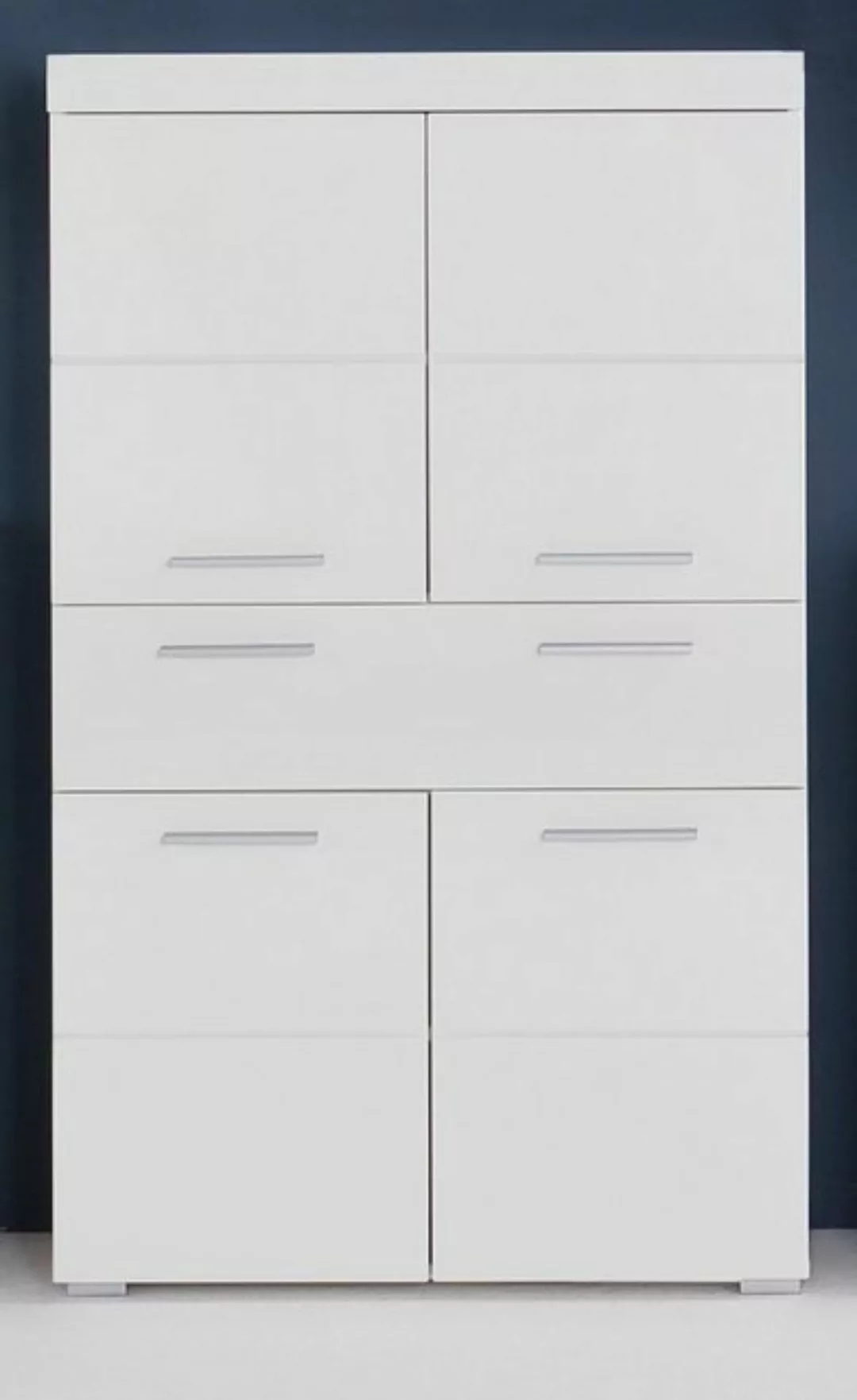 trendteam Midischrank Amanda (Schrank in weiß Hochglanz, 4-türig, 73 x 132 günstig online kaufen