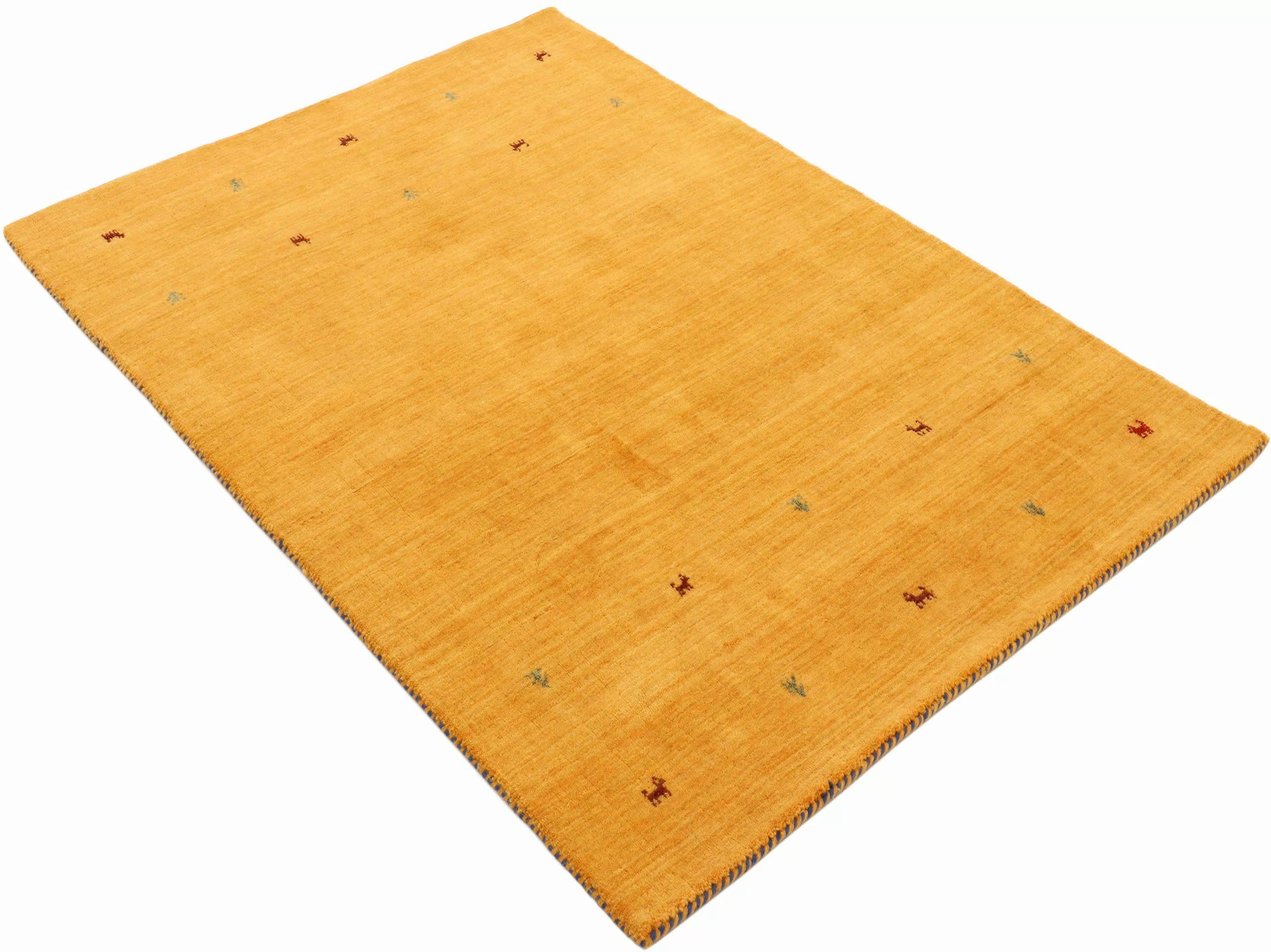 carpetfine Wollteppich »Gabbeh Uni, auch als Läufer und Rund erhältlich«, r günstig online kaufen
