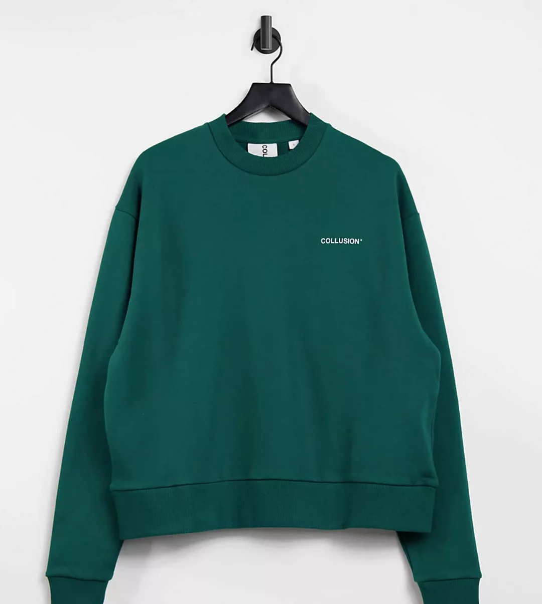 COLLUSION – Kurzes Sweatshirt in Smaragdgrün günstig online kaufen