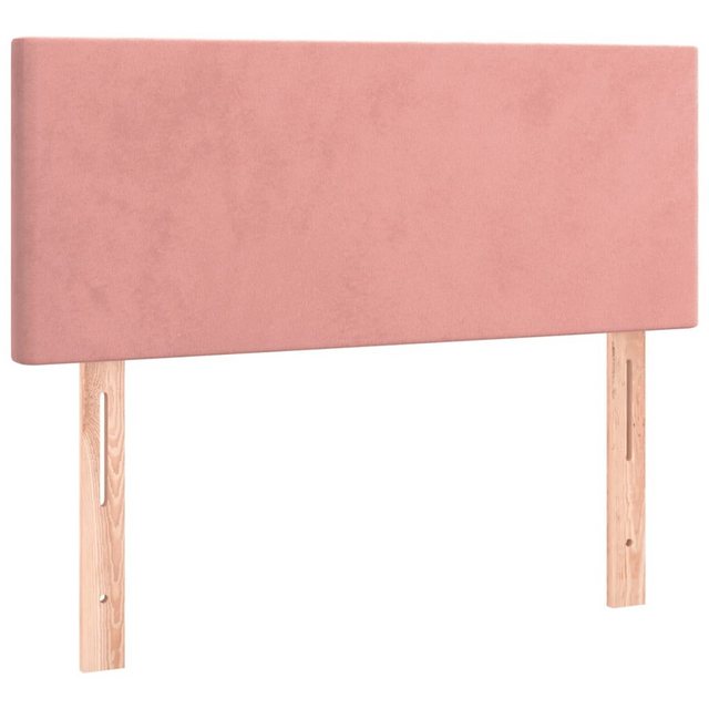 vidaXL Bett, Kopfteil Rosa 100x5x78/88 cm Samt günstig online kaufen