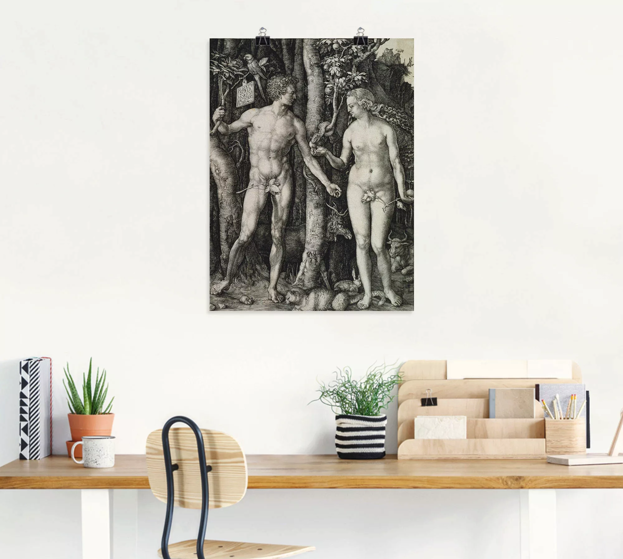 Artland Wandbild "Adam und Eva. 1504", Religion, (1 St.), als Leinwandbild, günstig online kaufen