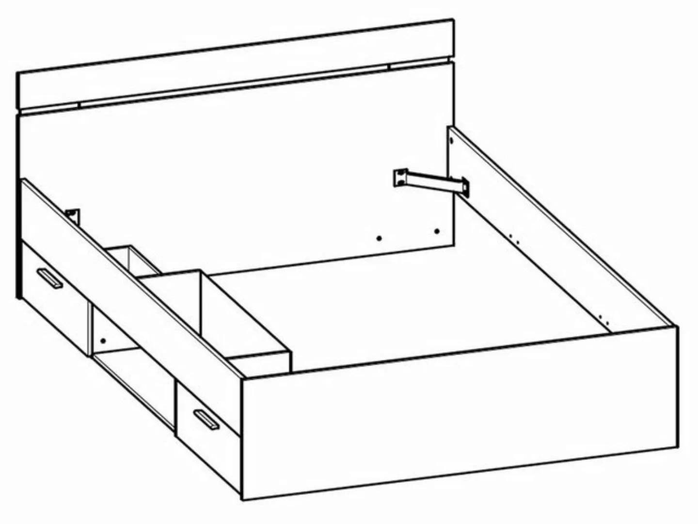 möbelando Stauraumbett Lorenzo, 144.5 x 74.2 x 204.3 cm (B/H/T) günstig online kaufen