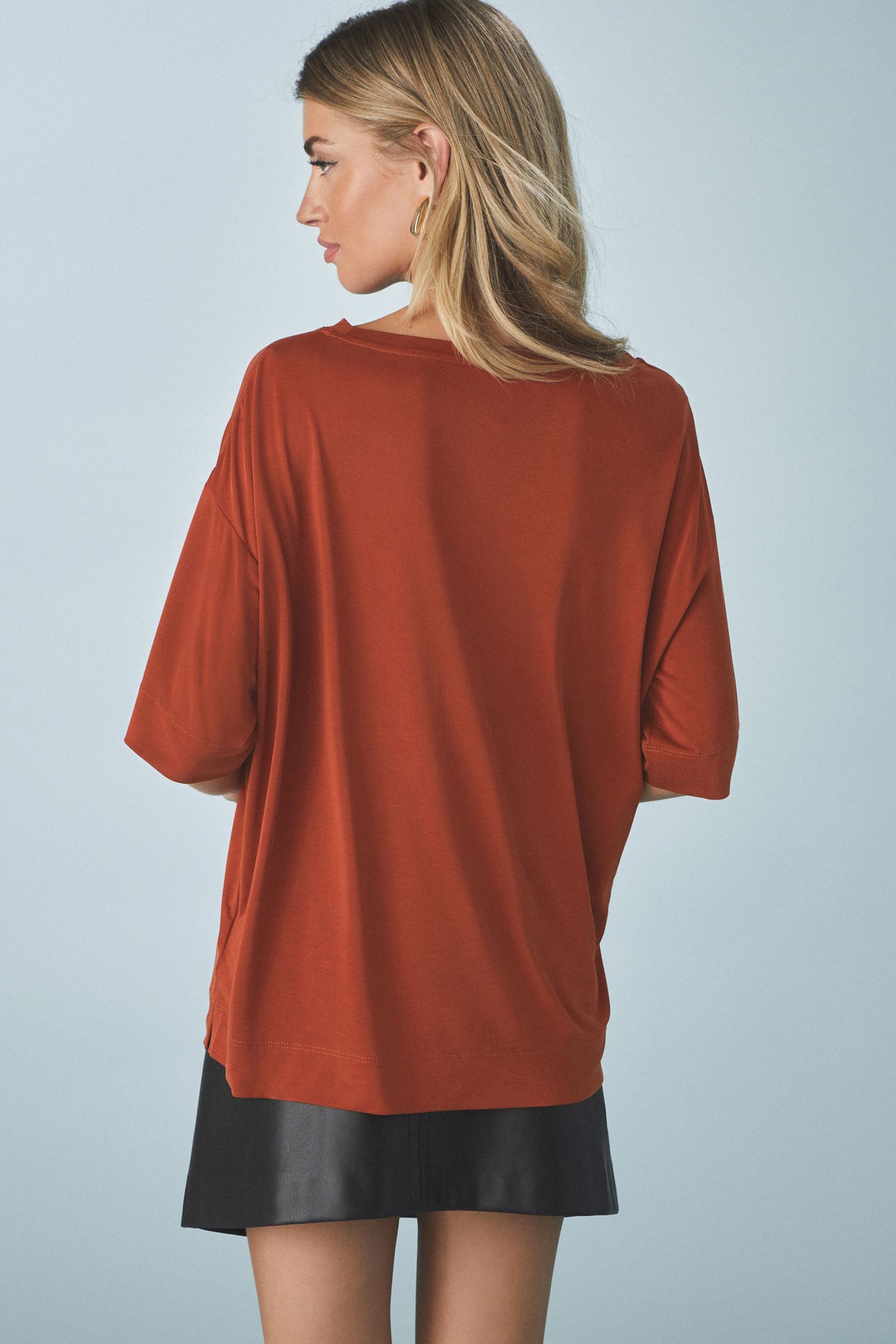 Next T-Shirt Kastiges T-Shirt im Relaxed-Fit günstig online kaufen
