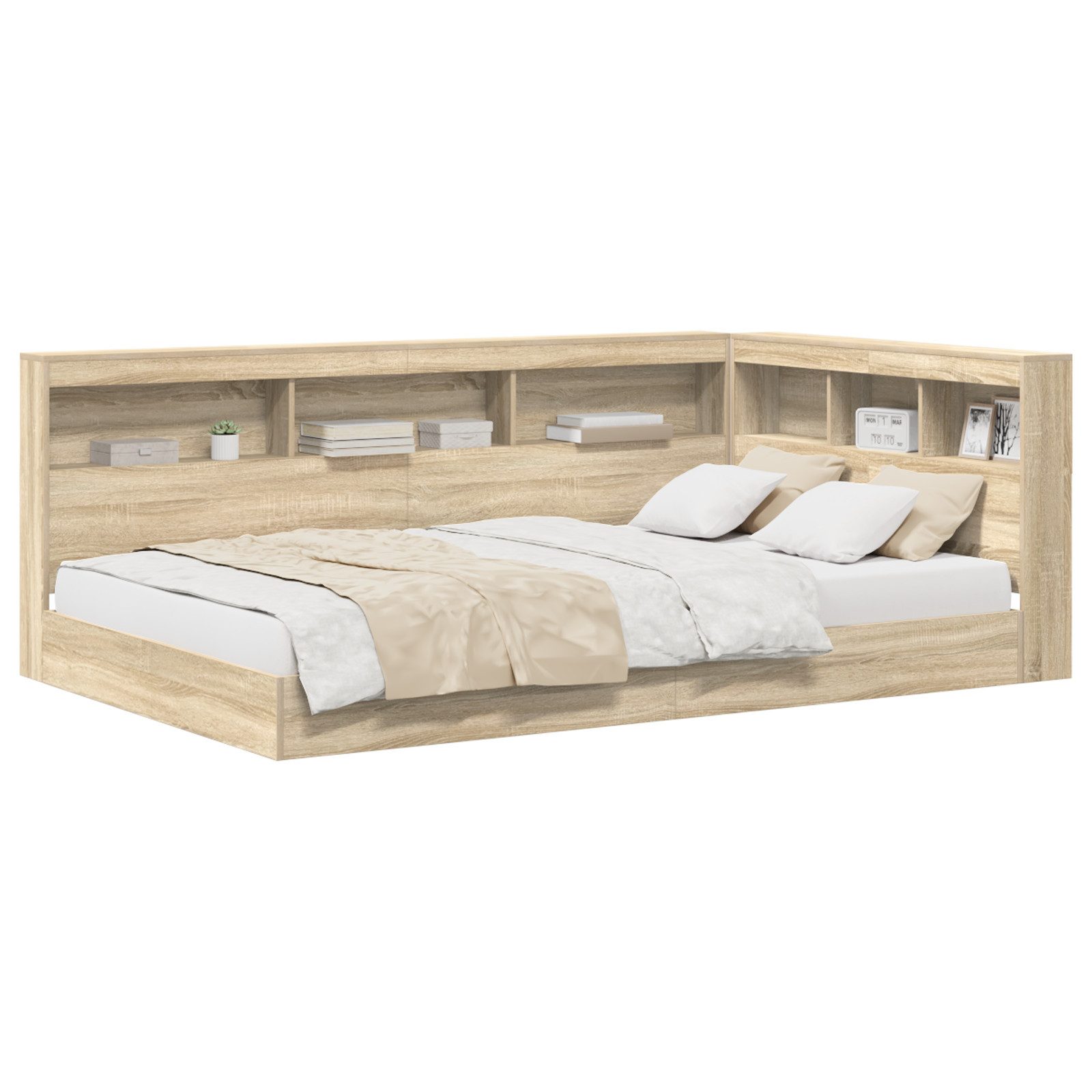 vidaXL Bett Bücherregalbett Sonoma Eiche 120 günstig online kaufen
