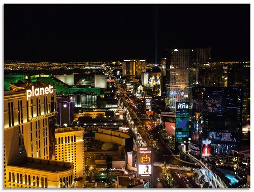 Artland Glasbild »Las Vegas bei Nacht«, Amerika, (1 St.), in verschiedenen günstig online kaufen