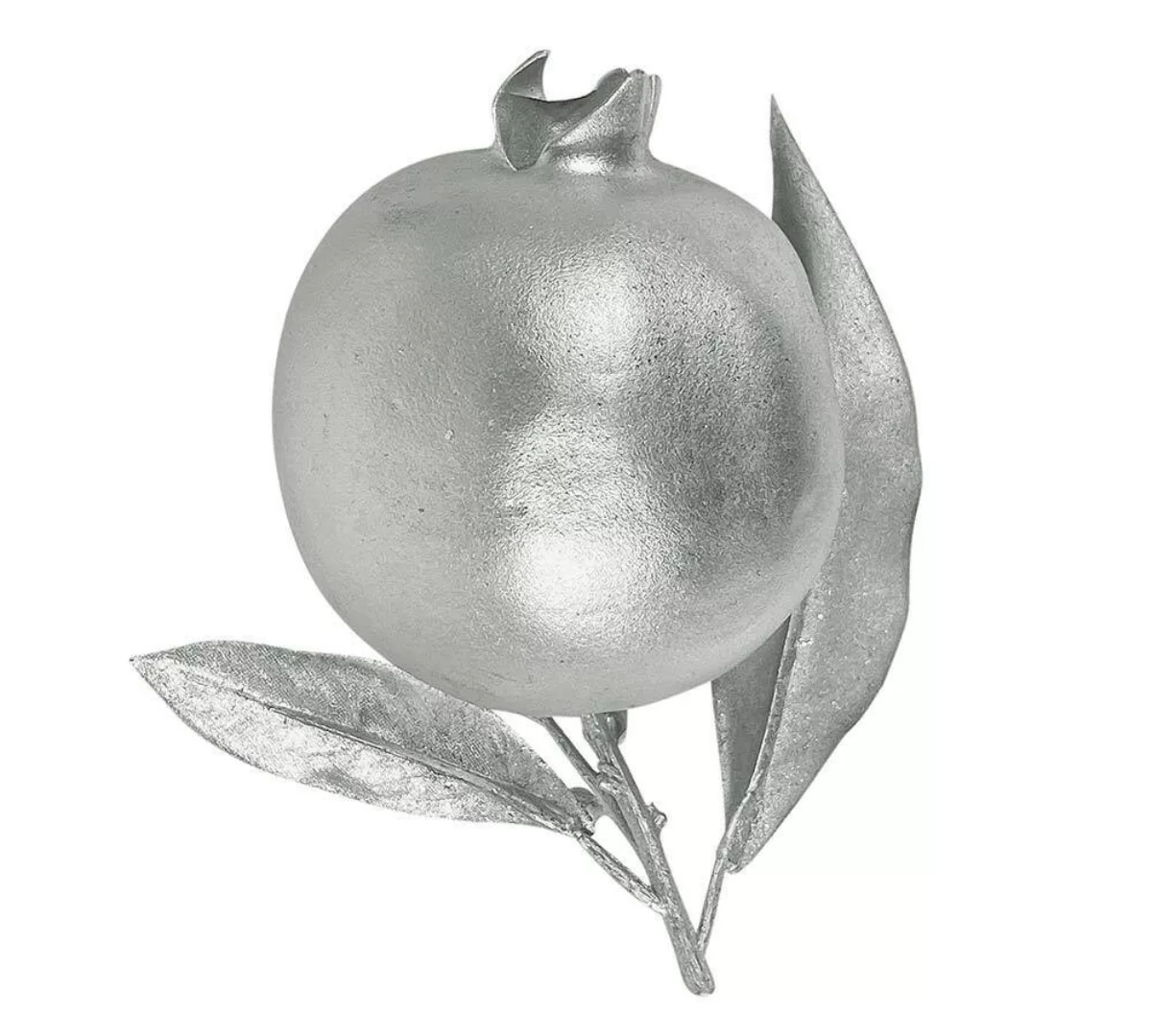 Granatapfel künstlich Silber Weihnachtsdeko Frucht Obst Weihnachten 8cm günstig online kaufen