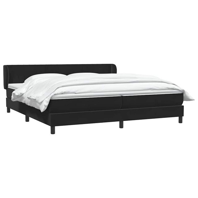 vidaXL Bett Boxspringbett mit Matratzen Schwarz 200x220 cm Samt günstig online kaufen