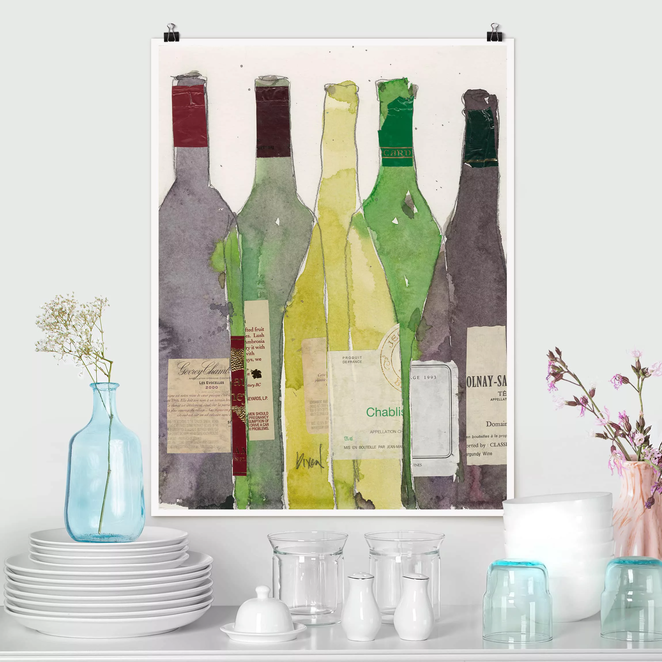 Poster Küche - Hochformat Wein & Spirituosen III günstig online kaufen