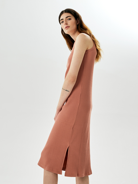 #Fenn - Ärmelloses Trägerkleid In Rippstrick Und Aus Bio-baumwolle günstig online kaufen