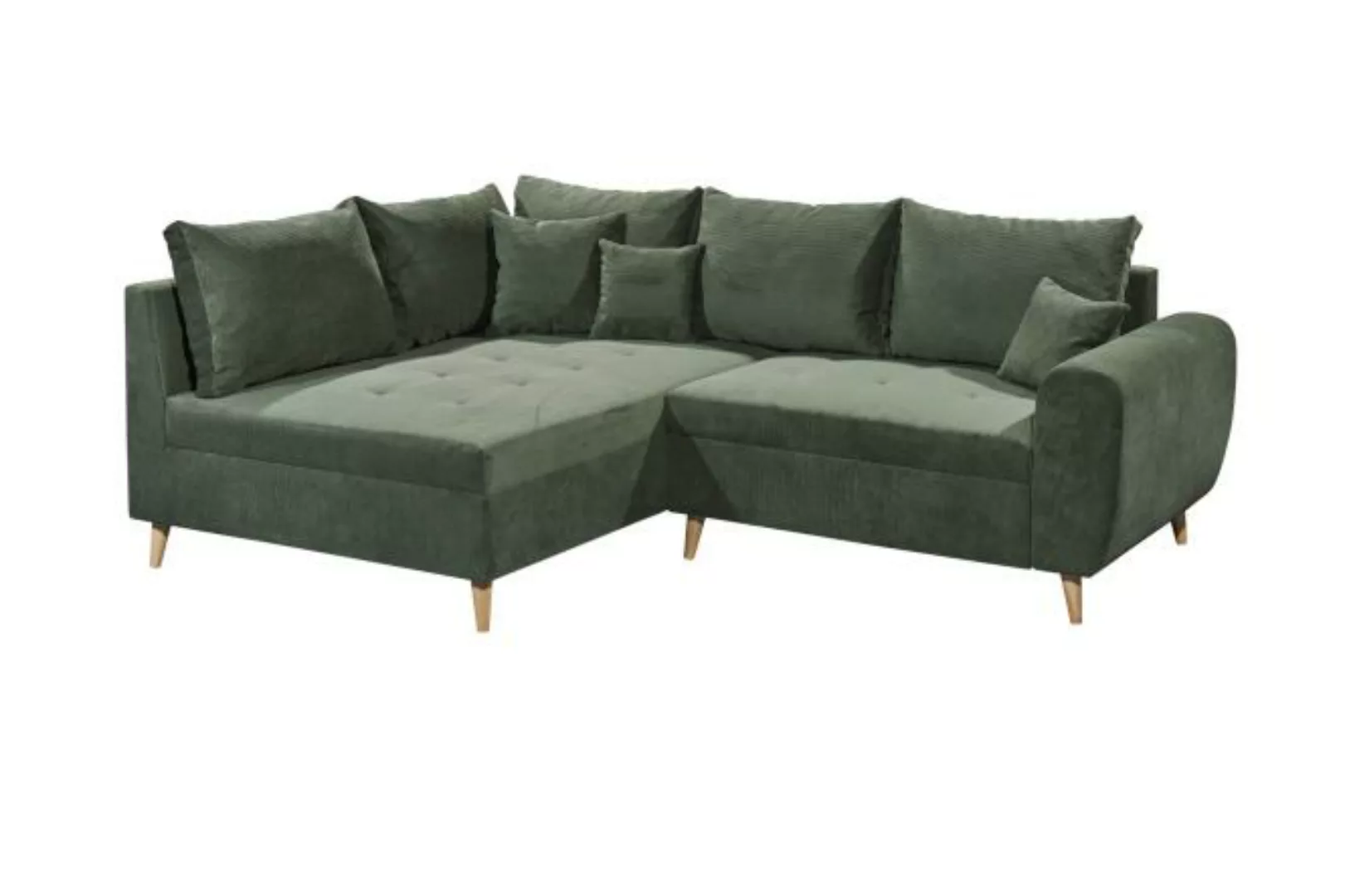 Sofa Cord Grün 249 cm breit CALANDA günstig online kaufen