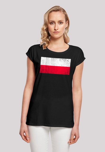 F4NT4STIC T-Shirt Poland Polen Flagge distressed Print günstig online kaufen