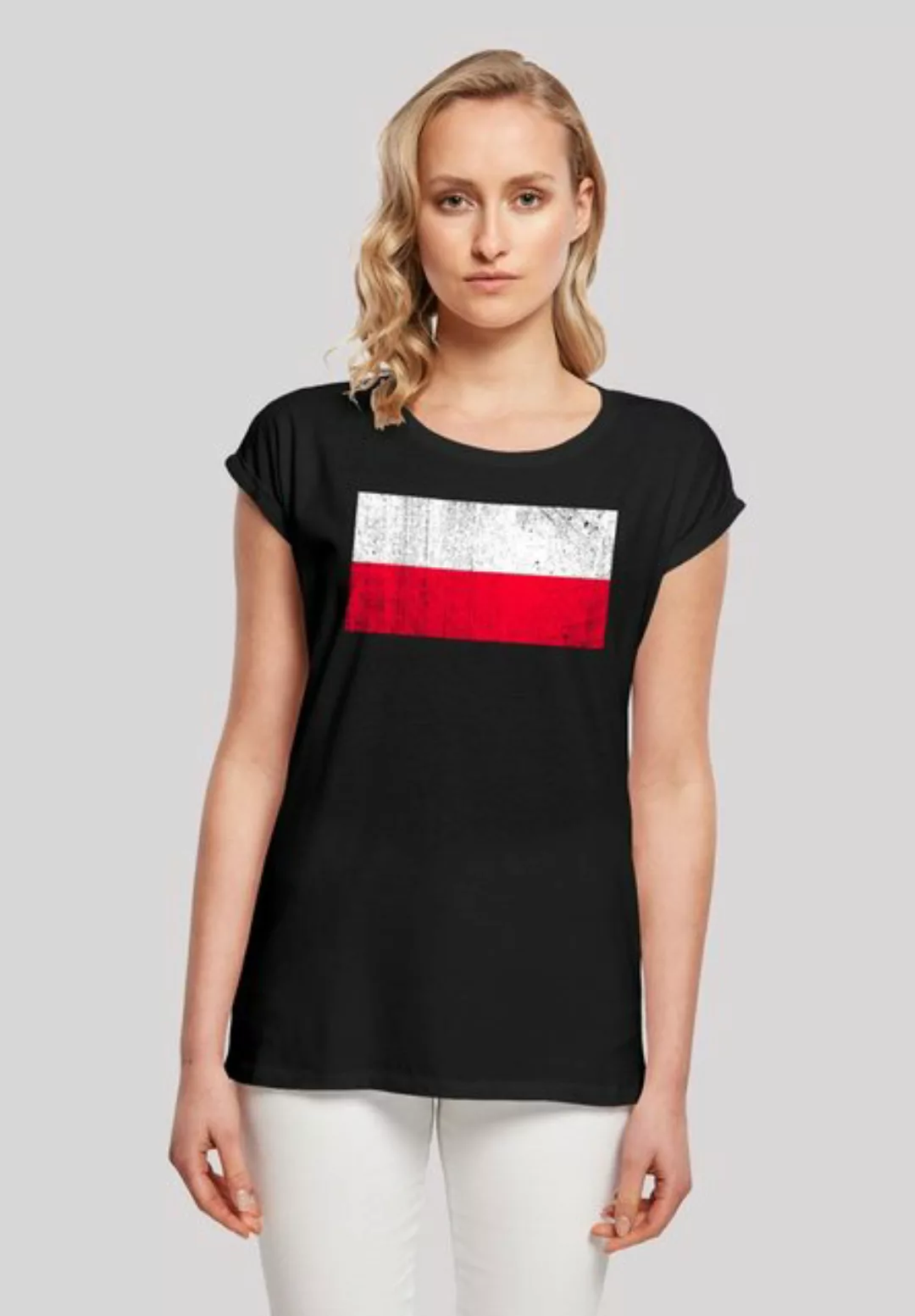 F4NT4STIC T-Shirt "Poland Polen Flagge distressed", Print günstig online kaufen