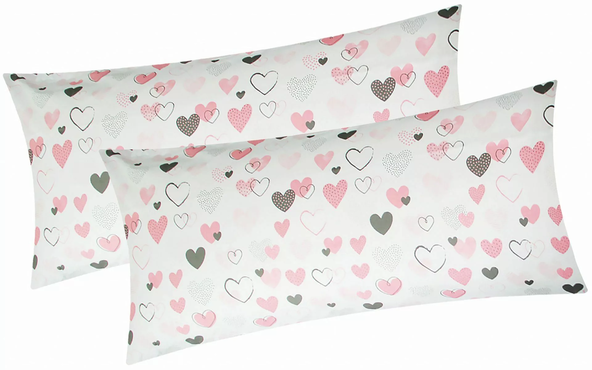 Heubergshop Kissenbezug, (2 Stück), 40x80cm Love günstig online kaufen