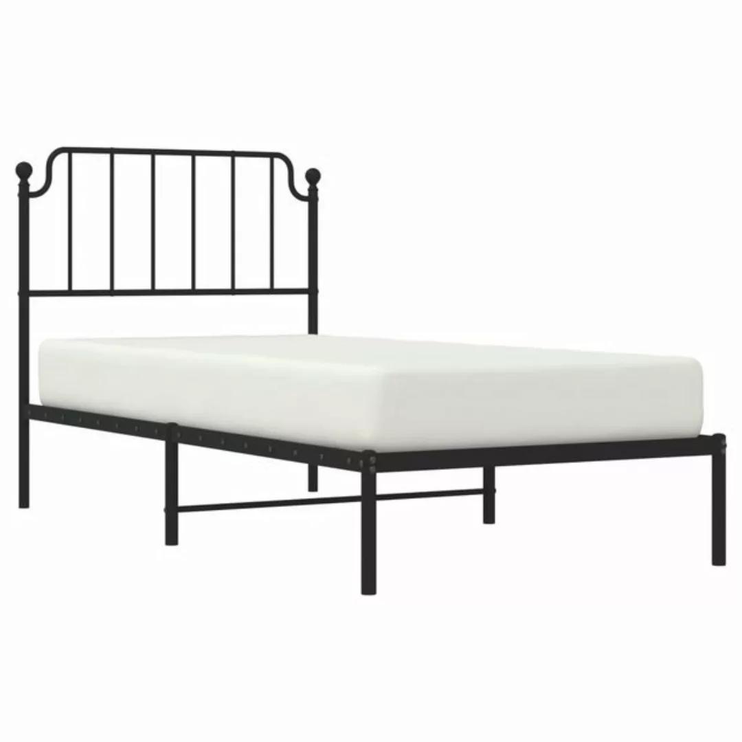 vidaXL Bettgestell Bettgestell mit Kopfteil Metall Weiß 90x190 cm Bett Bett günstig online kaufen