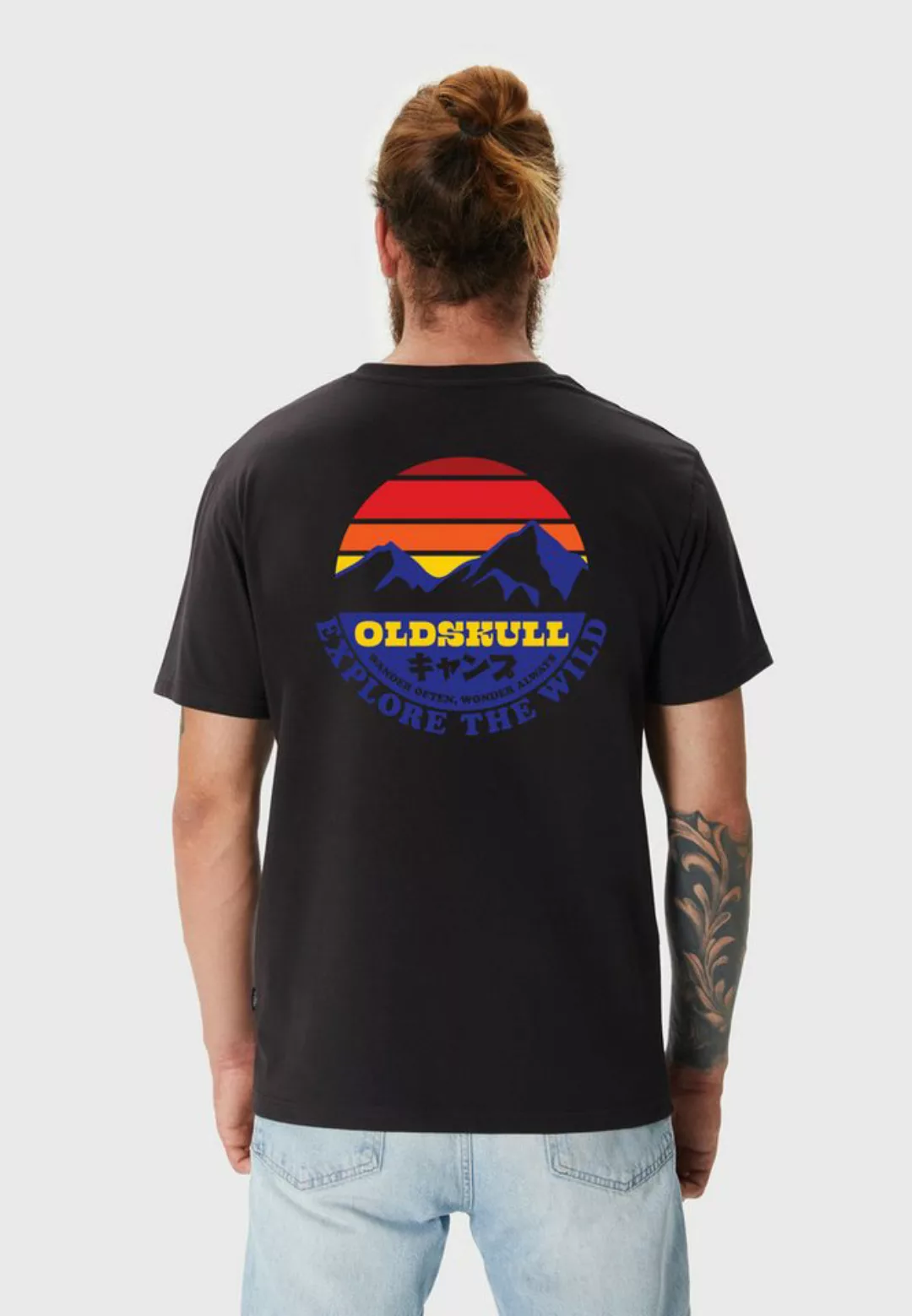 Oldskull T-Shirt Wrldvibe Explore The Wild Logo Graphic günstig online kaufen