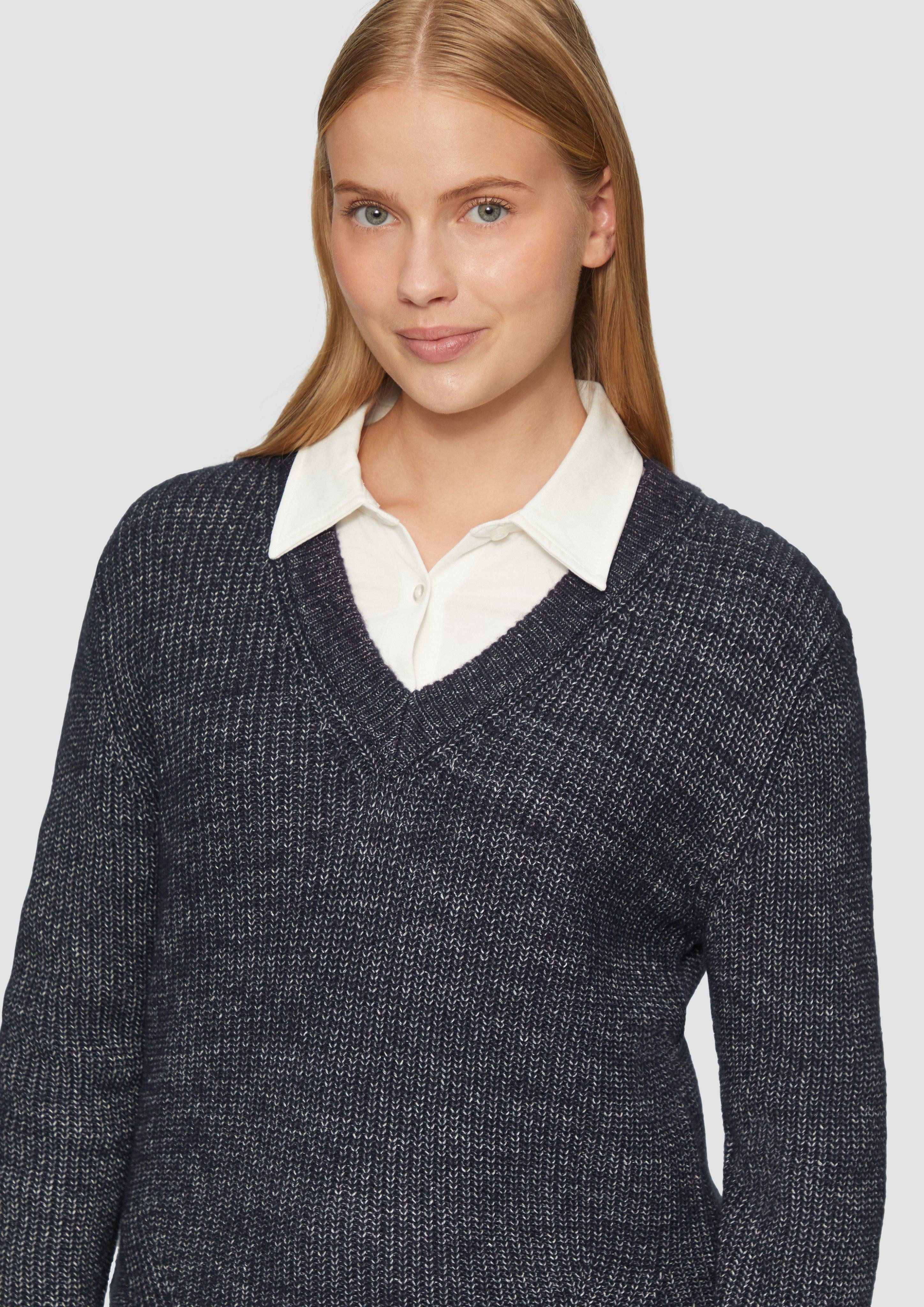s.Oliver Strickpullover Strickpullover mit V-Ausschnitt und günstig online kaufen