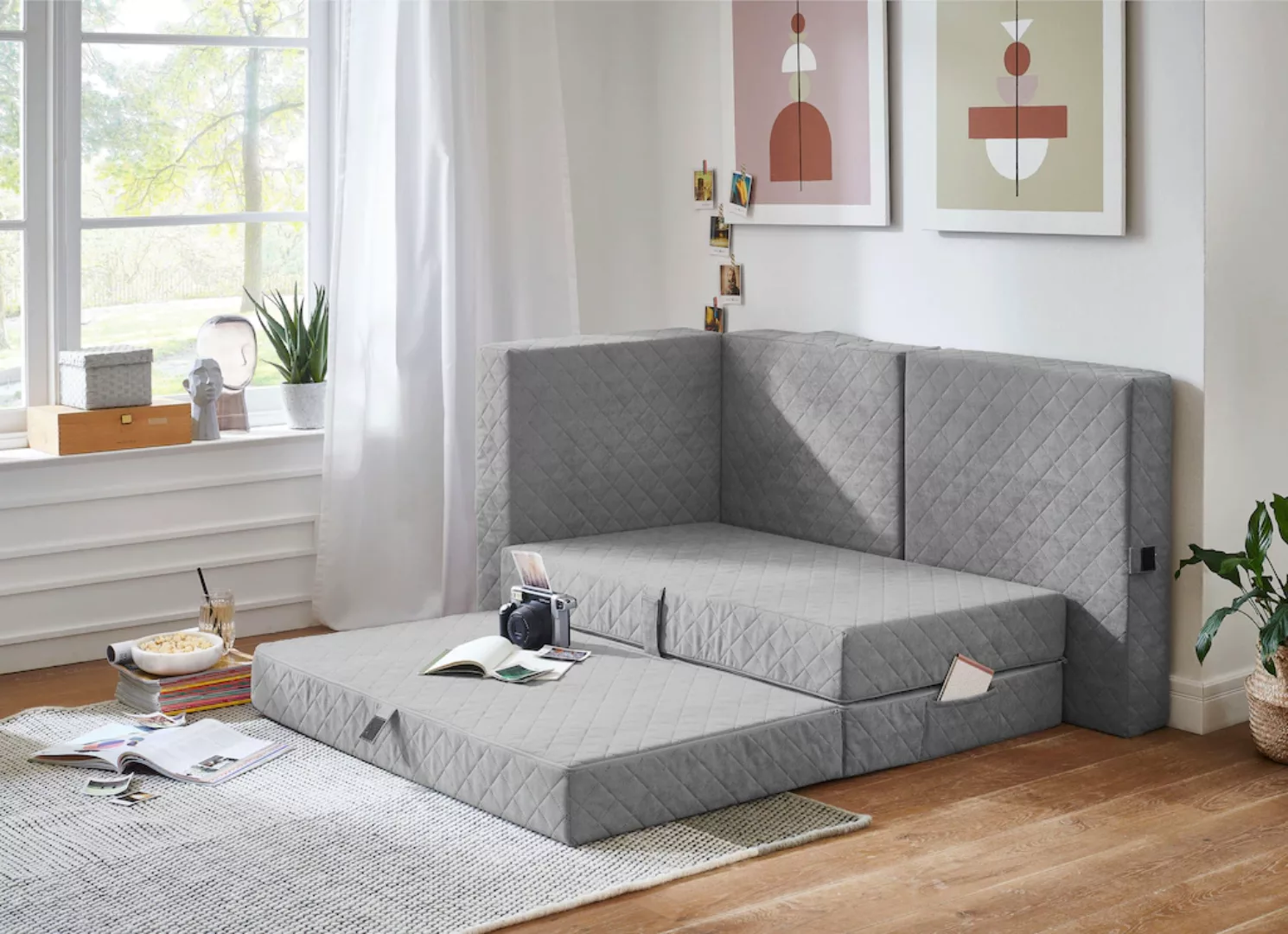 ATLANTIC home collection Sessel "Lenny", Sessel als Faltmatratze mit Gästeb günstig online kaufen