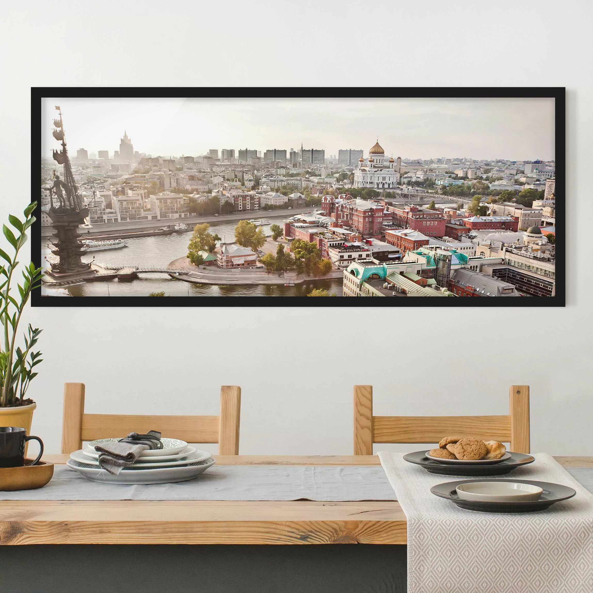Bild mit Rahmen Architektur & Skyline - Panorama City of Moscow günstig online kaufen