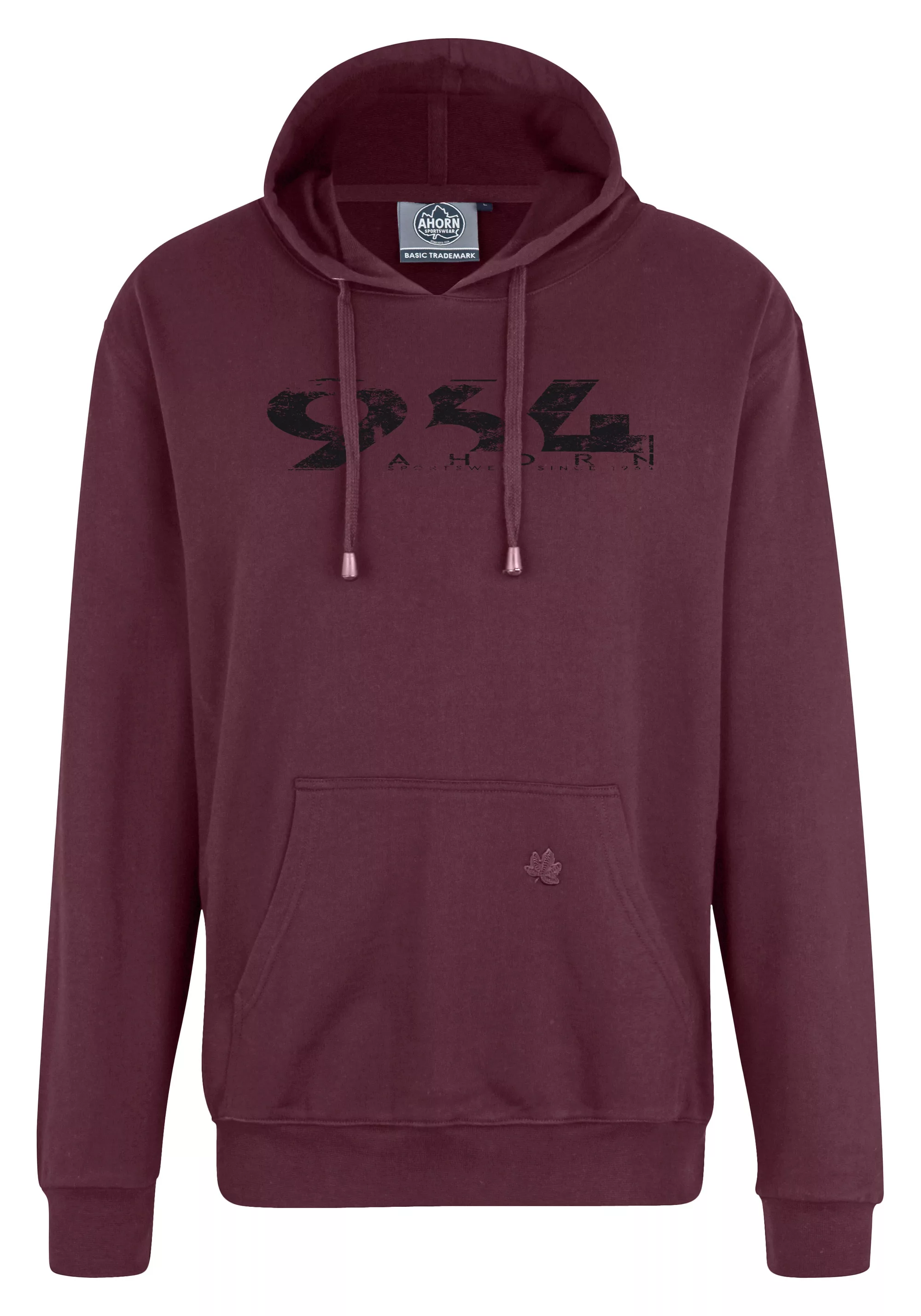 AHORN SPORTSWEAR Kapuzensweatshirt "964 BLACK", mit modischem Print günstig online kaufen