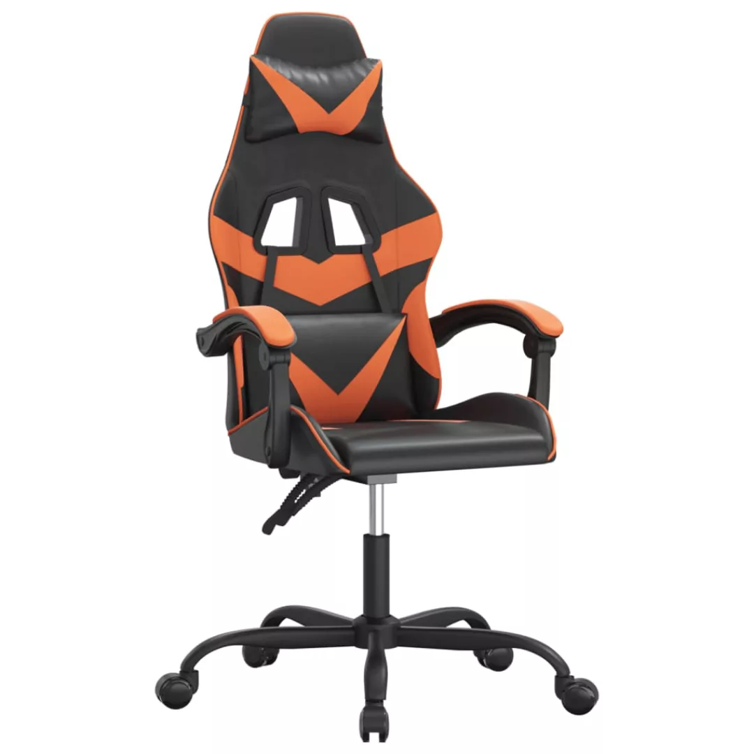 Vidaxl Gaming-stuhl Schwarz Und Orange Kunstleder günstig online kaufen