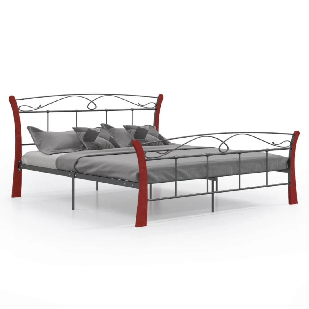 Bett Schwarz Metall 140x200 Cm günstig online kaufen