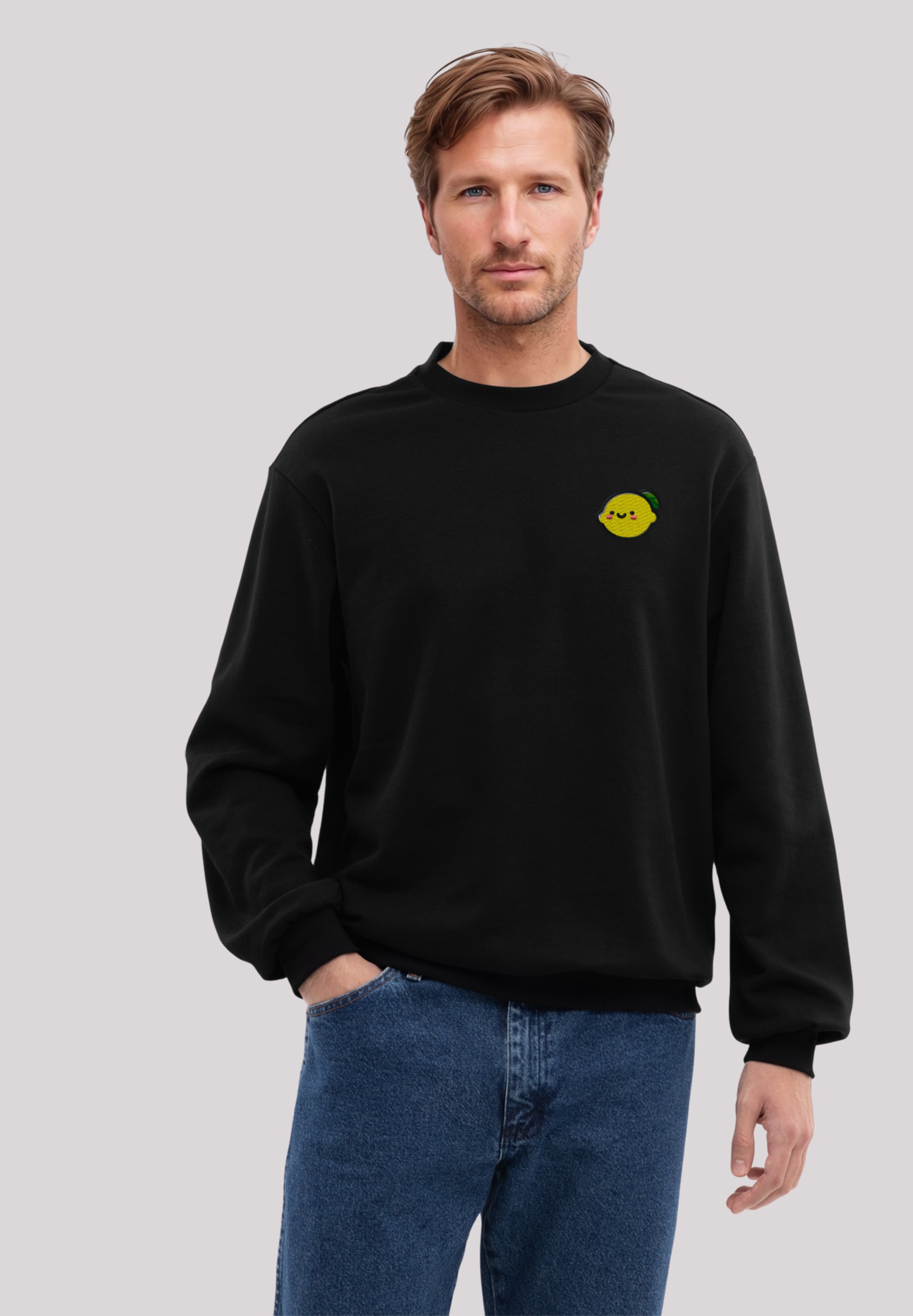 F4NT4STIC Sweatshirt "Lemon Cute Face Bestickt", Premium Qualität günstig online kaufen