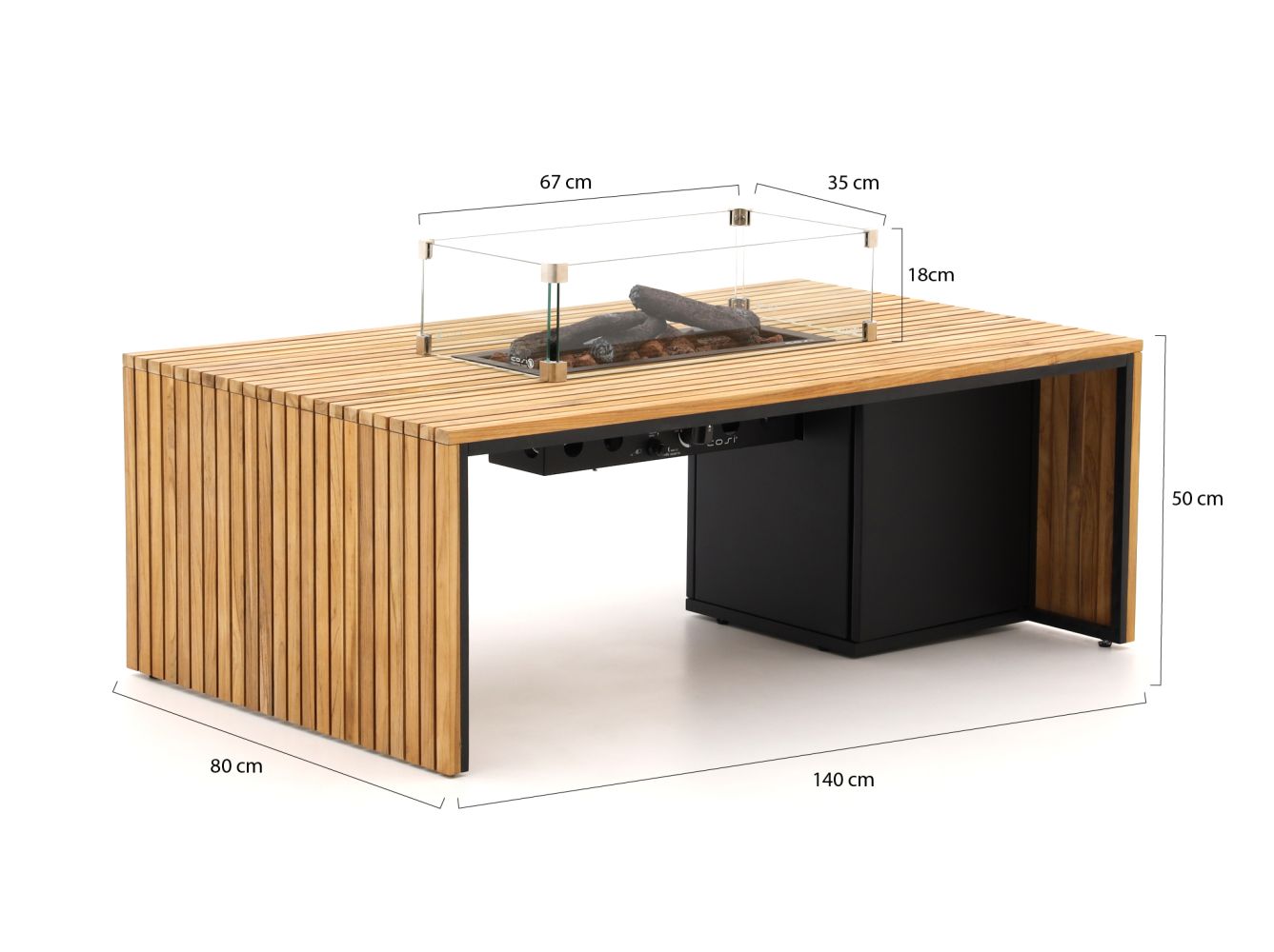 Cosibridge lounge Feuertisch 140x80x50 cm günstig online kaufen
