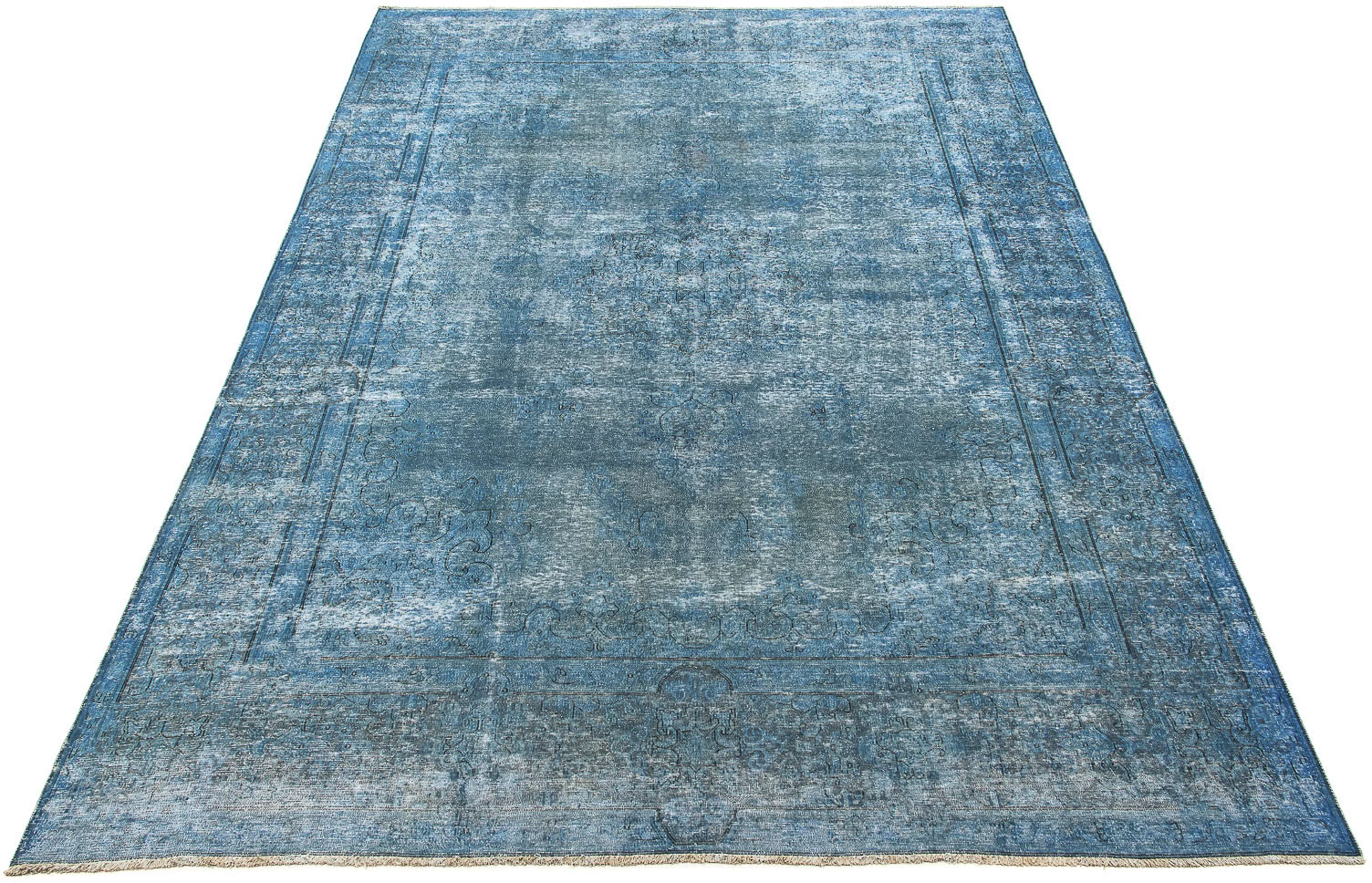 morgenland Teppich »Vintage - 404 x 290 cm - dunkelblau«, rechteckig, Wohnz günstig online kaufen