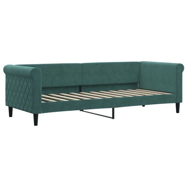 vidaXL Gästebett Tagesbett Dunkelgrün 80x200 cm Samt Gästebett Gästecouch G günstig online kaufen