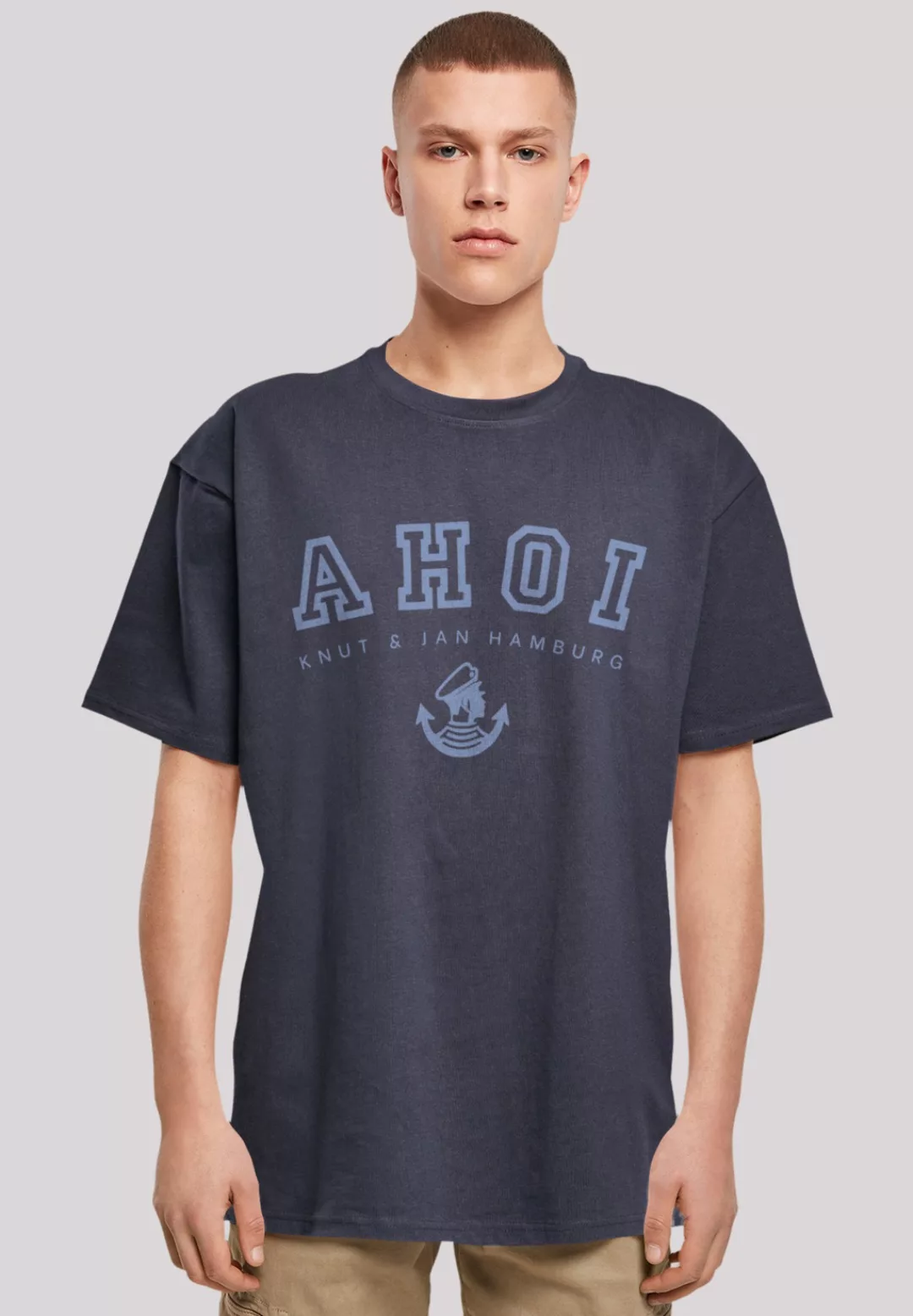 F4NT4STIC T-Shirt "Oversized T-Shirt Ahoi Knut & Jan Hamburg", Print günstig online kaufen