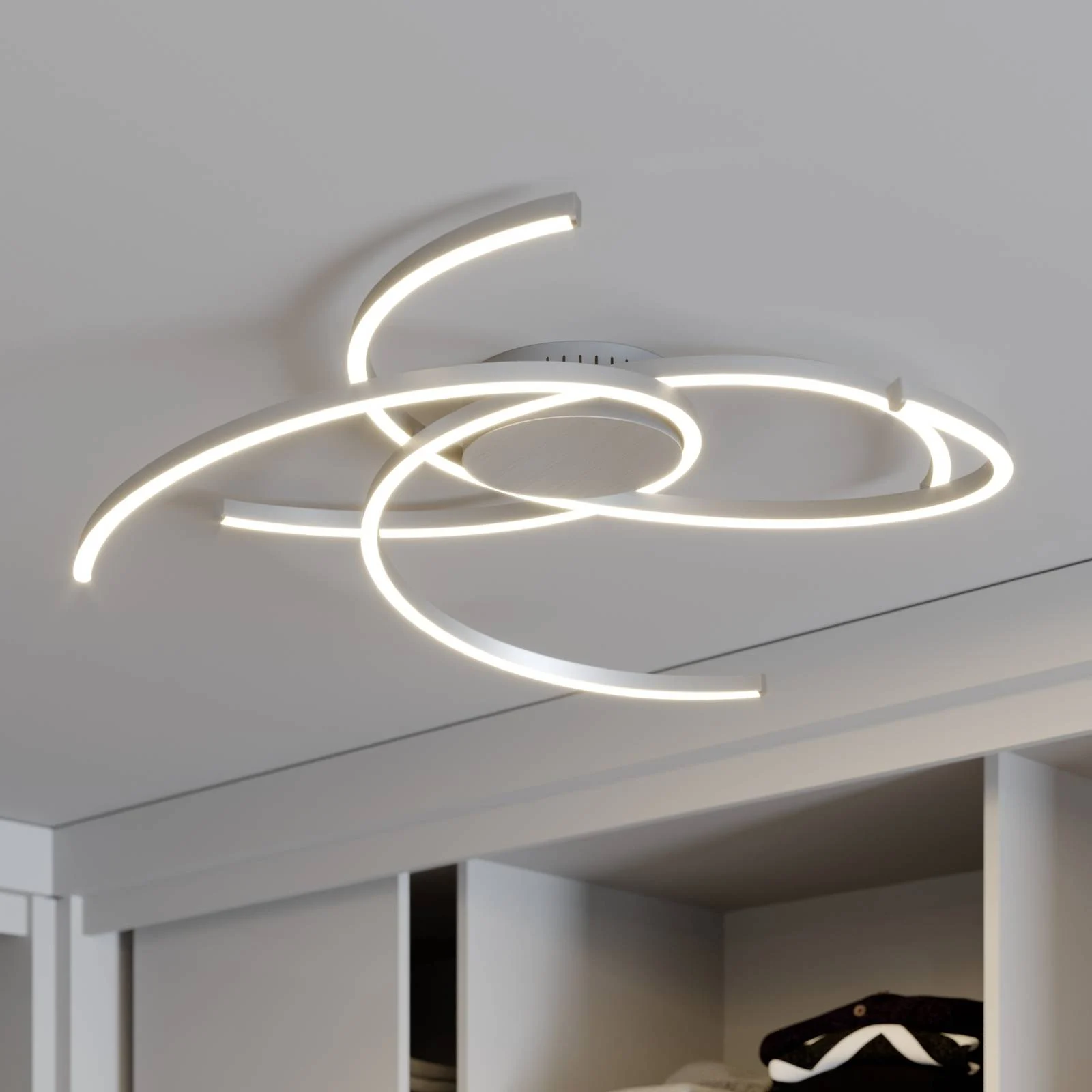 Lindby Katris LED-Deckenleuchte, 73 cm, alu günstig online kaufen