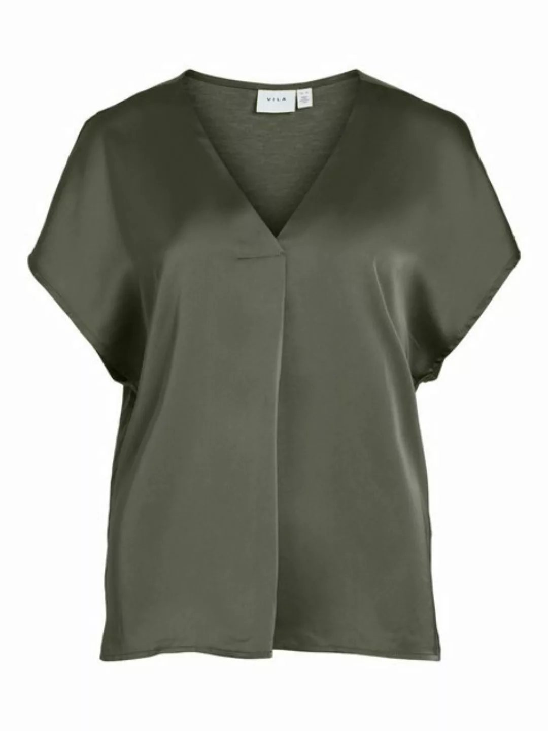 Vila V-Shirt VIELLETTE V-NECK S/S SATIN TOP - NOOS günstig online kaufen