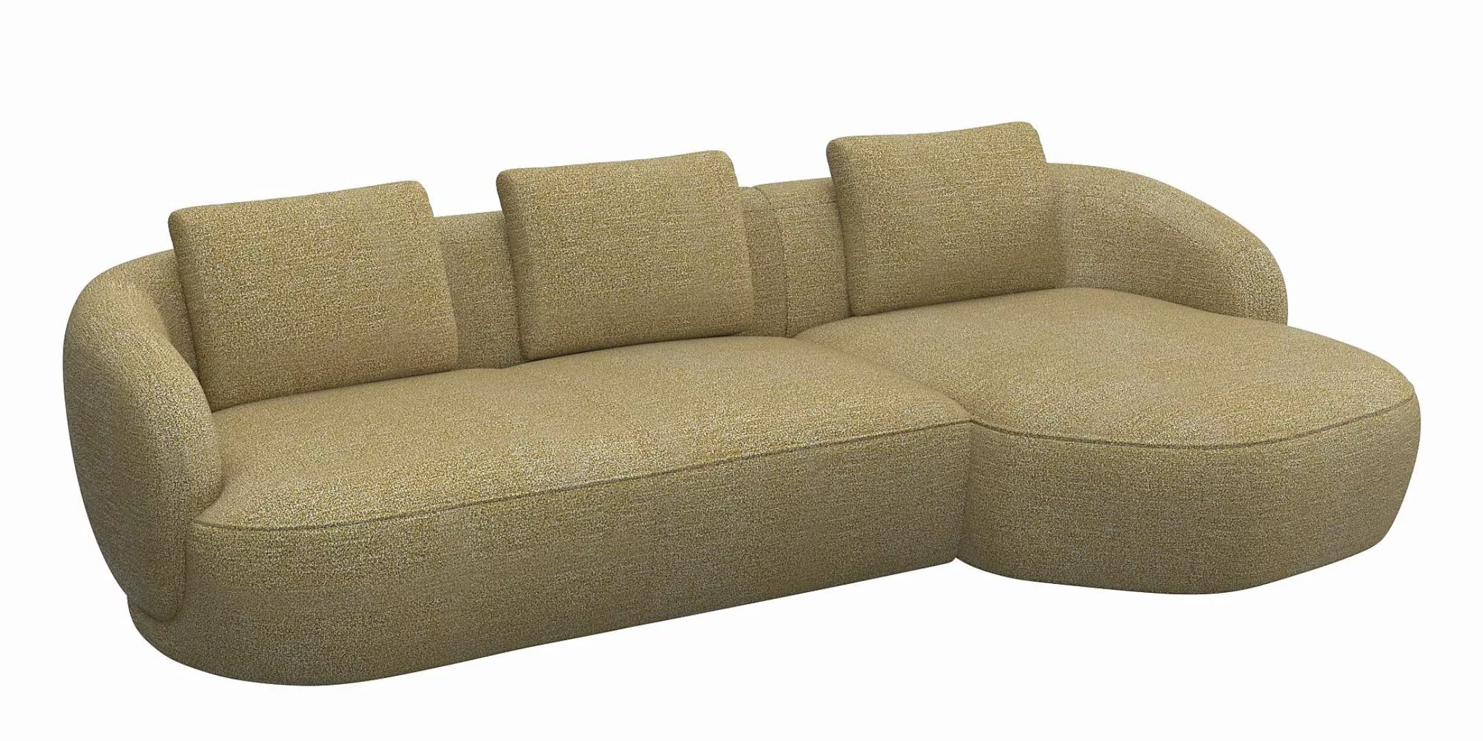 FLEXLUX Wohnlandschaft "Torino, rund, L-Form, Sofa-Ecke mit Recamiere, Long günstig online kaufen