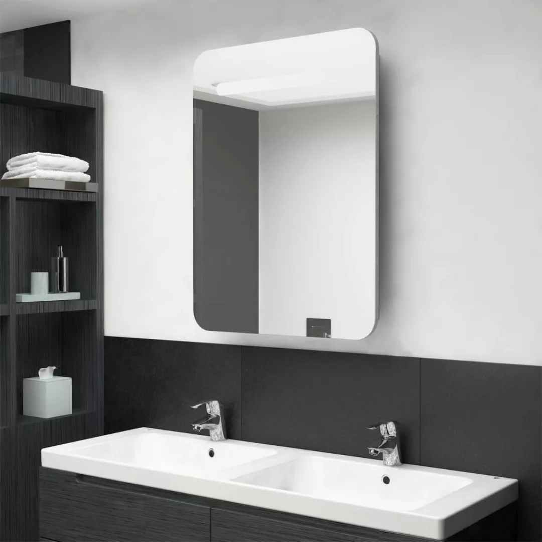 Led-bad-spiegelschrank Betongrau 60x11x80 Cm günstig online kaufen