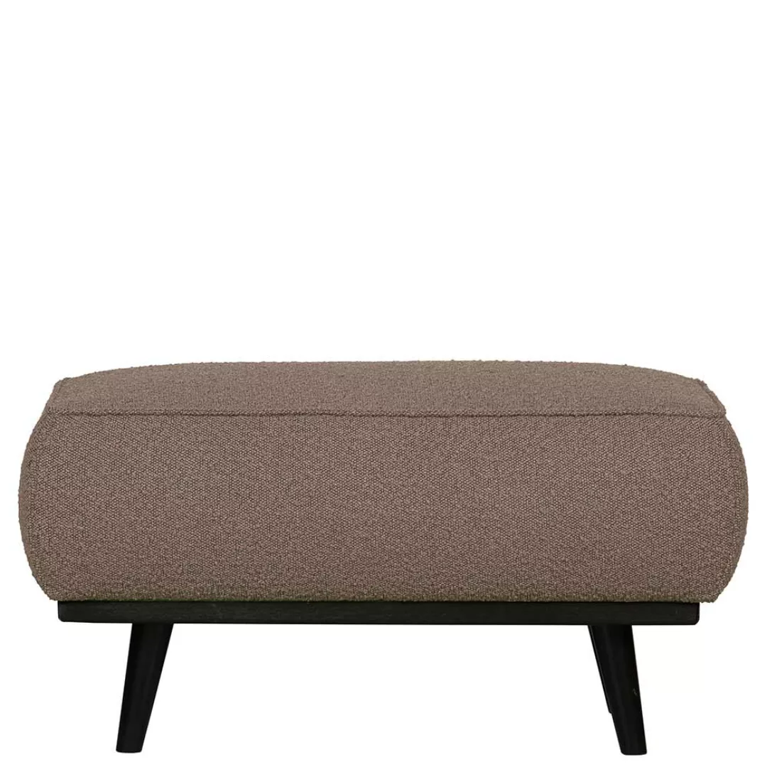 Hocker in Hellbraun Stoff 80 cm breit günstig online kaufen