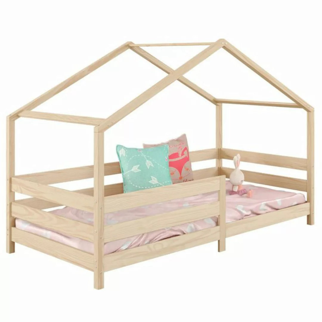 IDIMEX Kinderbett RENA, Hausbett Montessori Bett 90 x 200 Kinderbett Rausfa günstig online kaufen