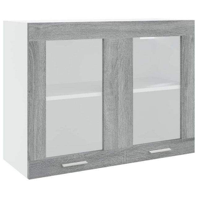 vidaXL Unterschrank Hängeschrank Glas Grau Sonoma 80x31x60 cm Holzwerkstoff günstig online kaufen