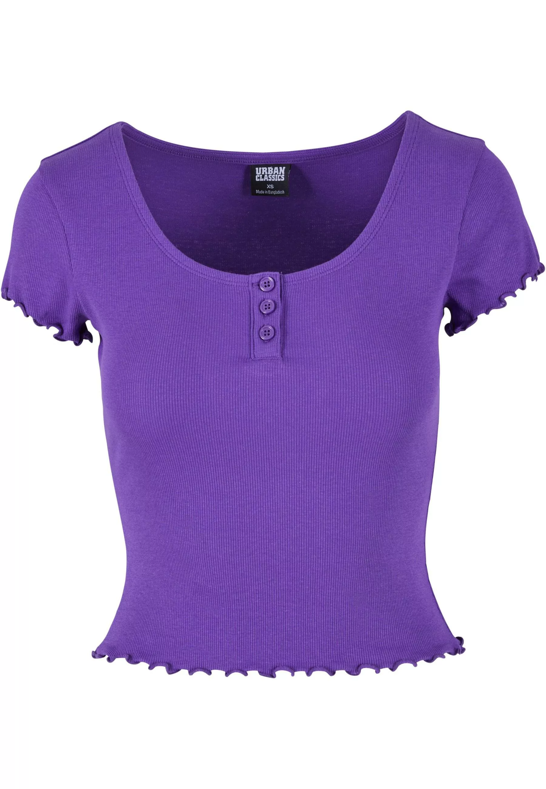 URBAN CLASSICS T-Shirt "Urban Classics Damen Ladies Rib Babylock Tee", (1 t günstig online kaufen