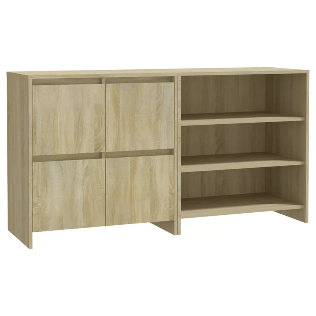 Vidaxl 2-tlg. Sideboard Sonoma-eiche Holzwerkstoff günstig online kaufen