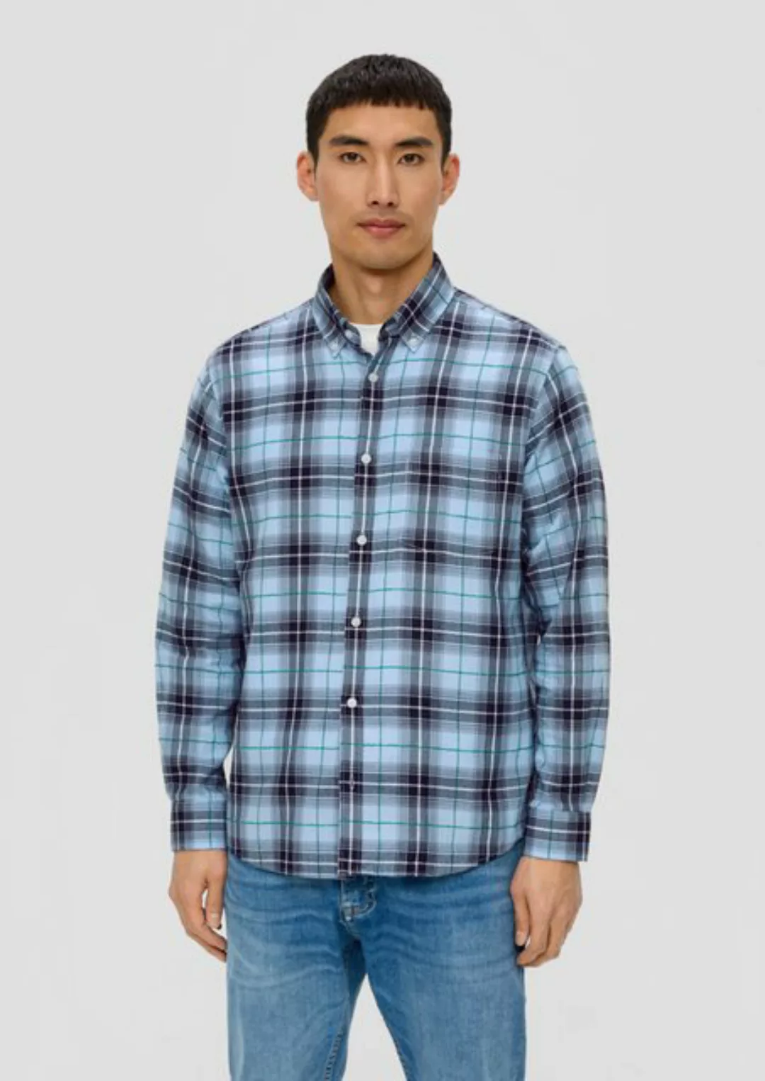 s.Oliver Langarmhemd Regular: Langarmhemd mit Button-down-Kragen günstig online kaufen