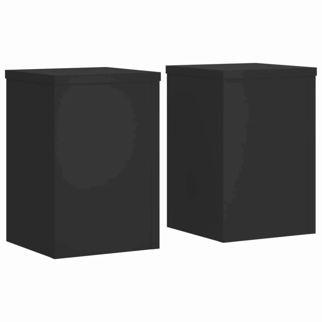 vidaXL Blumenständer Pflanzenständer 2 Stk. Schwarz günstig online kaufen