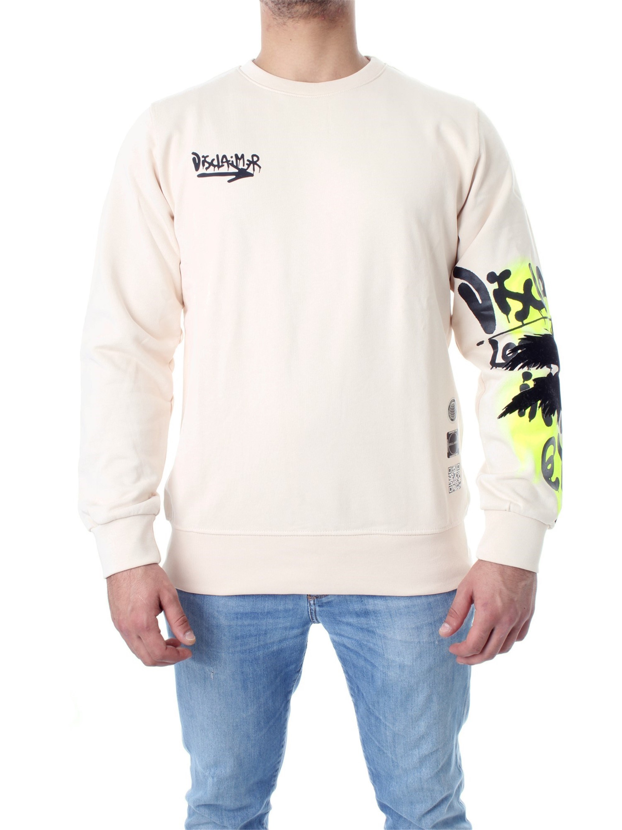 DISCLAIMER Sweatshirt Herren weiß cotone günstig online kaufen