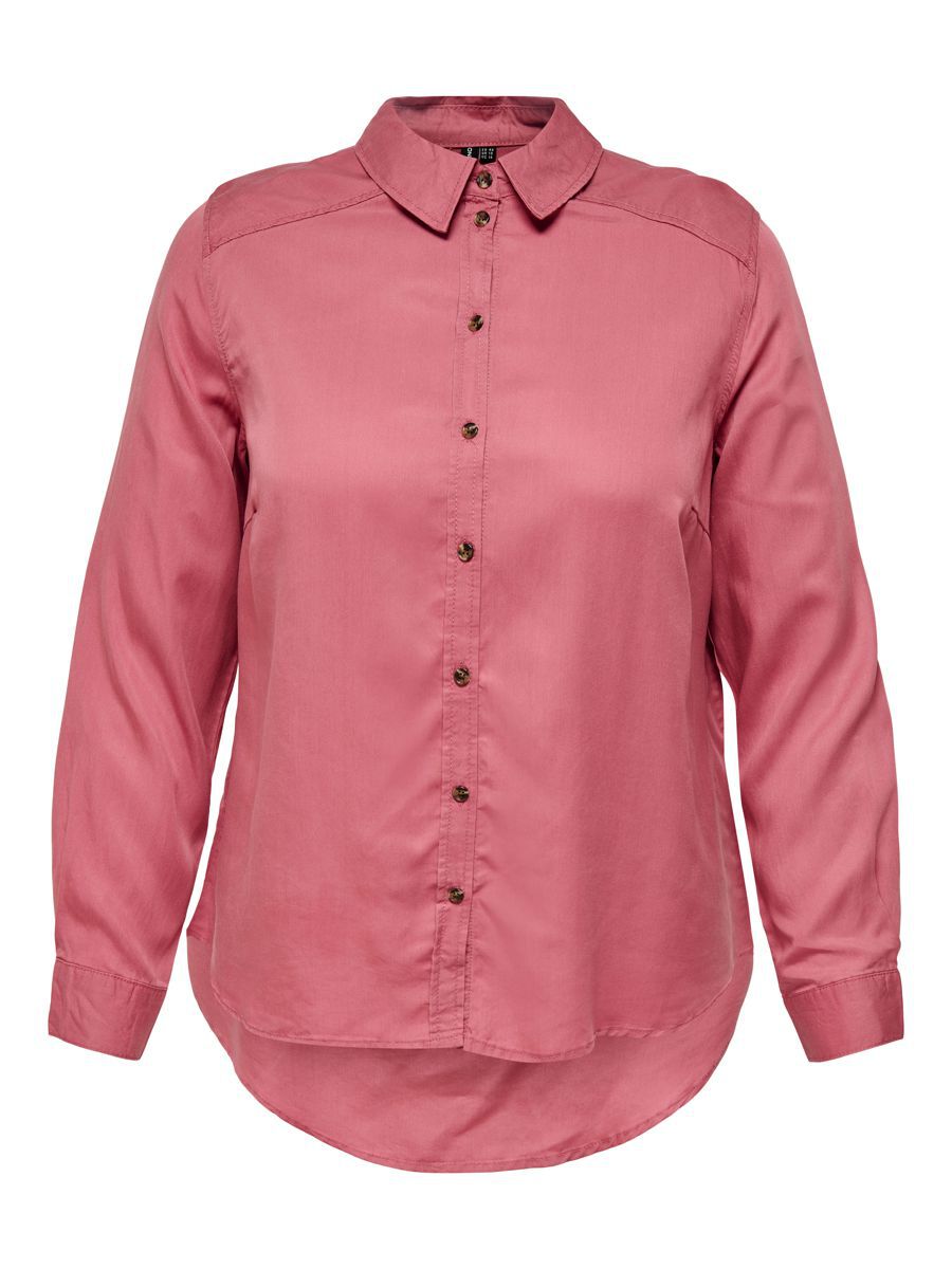 ONLY Curvy Loose Fit Hemd Damen Rot günstig online kaufen
