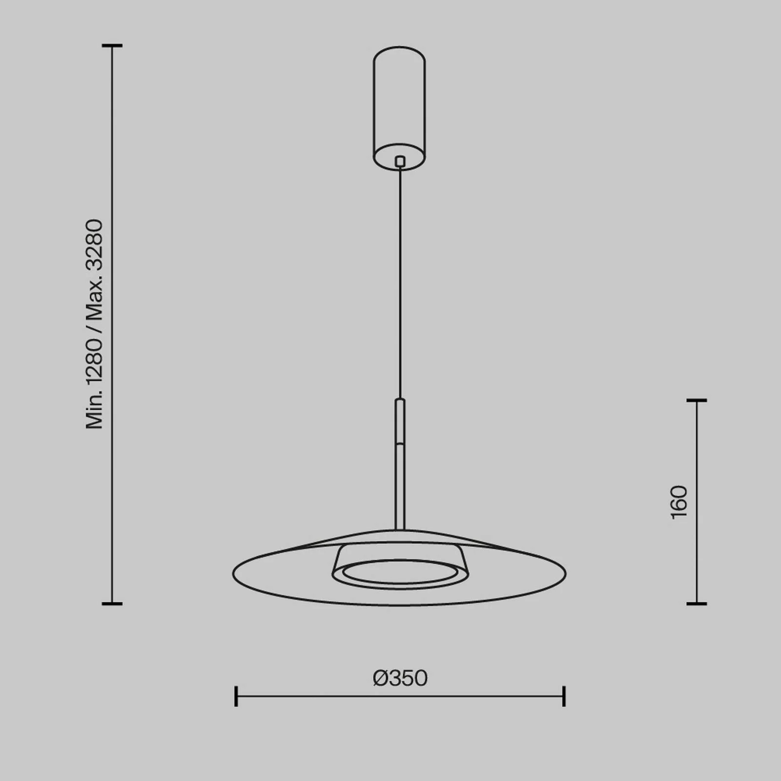 Maytoni LED-Hängeleuchte El, Ø 35 cm, schwarz, Aluminium günstig online kaufen