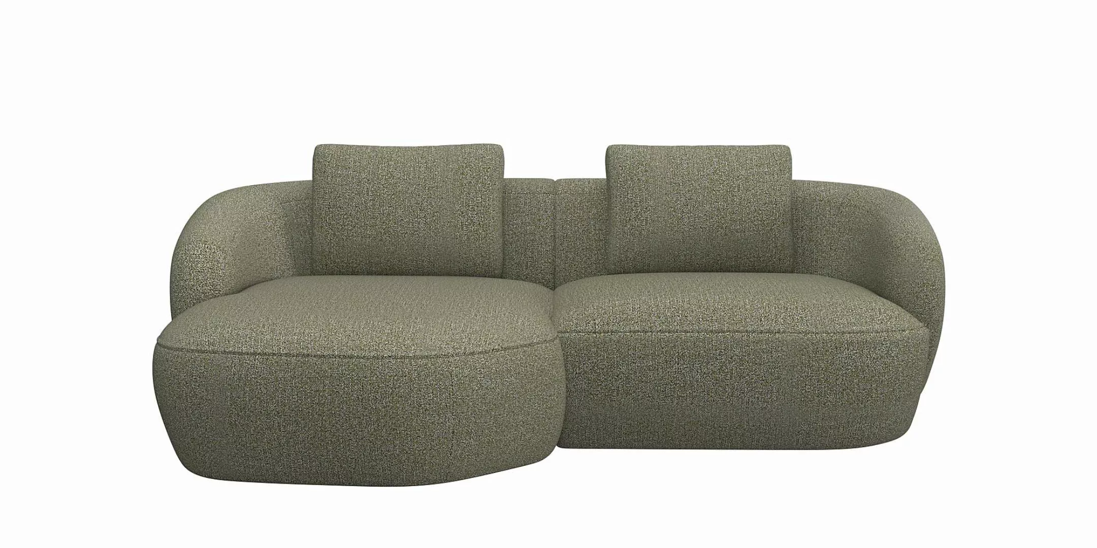 FLEXLUX Wohnlandschaft "Torino, rund, L-Form, Sofa-Ecke mit Recamiere, Long günstig online kaufen