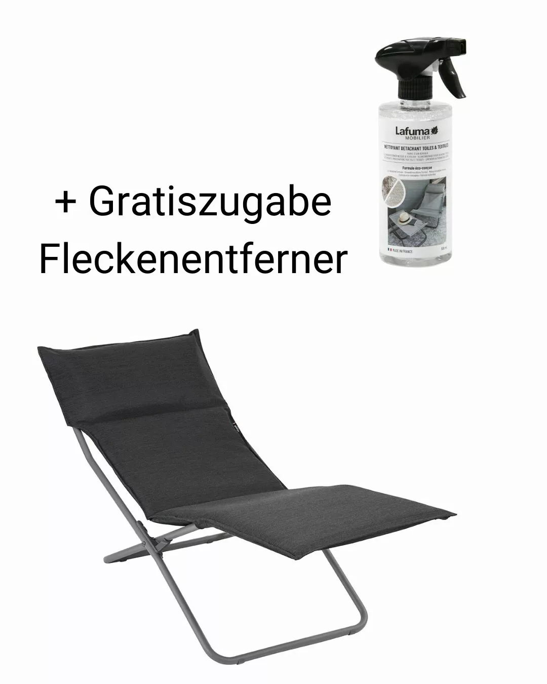 Outdoor Lounge-Sessel BAYANNE Onyx / Gestell Titane + Gratiszugabe Fleckene günstig online kaufen