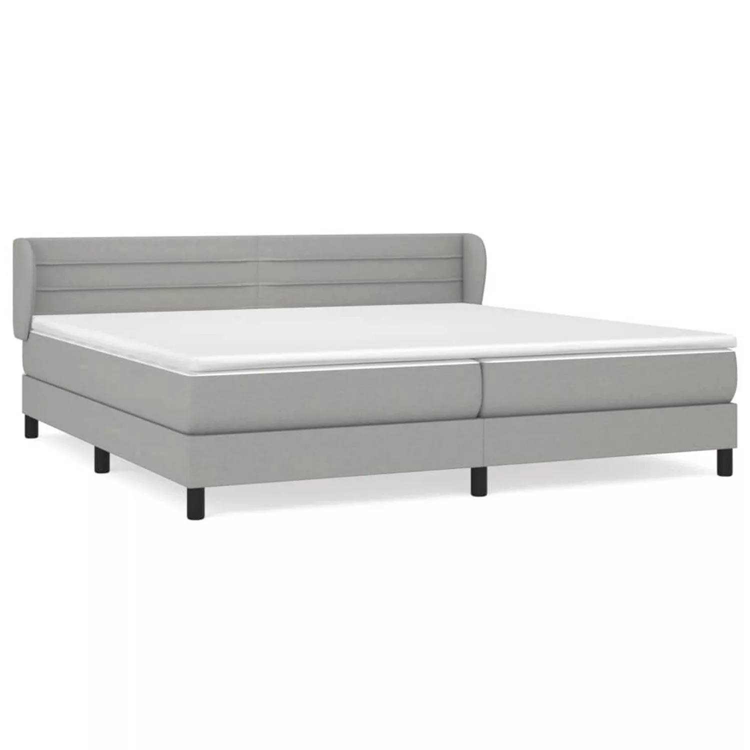 vidaXL Boxspringbett mit Matratze Hellgrau 200x200 cm Stoff1372201 günstig online kaufen