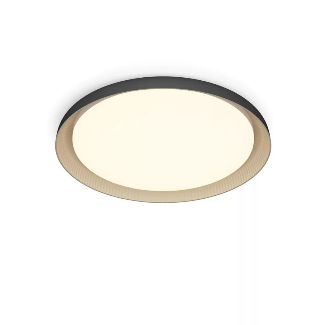 LED Deckenleuchte Pebblo in Schwarz und Beige 10W 1850lm günstig online kaufen