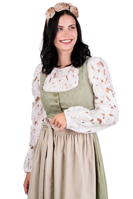 Alpenfee Tracht Dirndl Midi Dirndl 2tlg. - ELISA - pistazie/beige günstig online kaufen