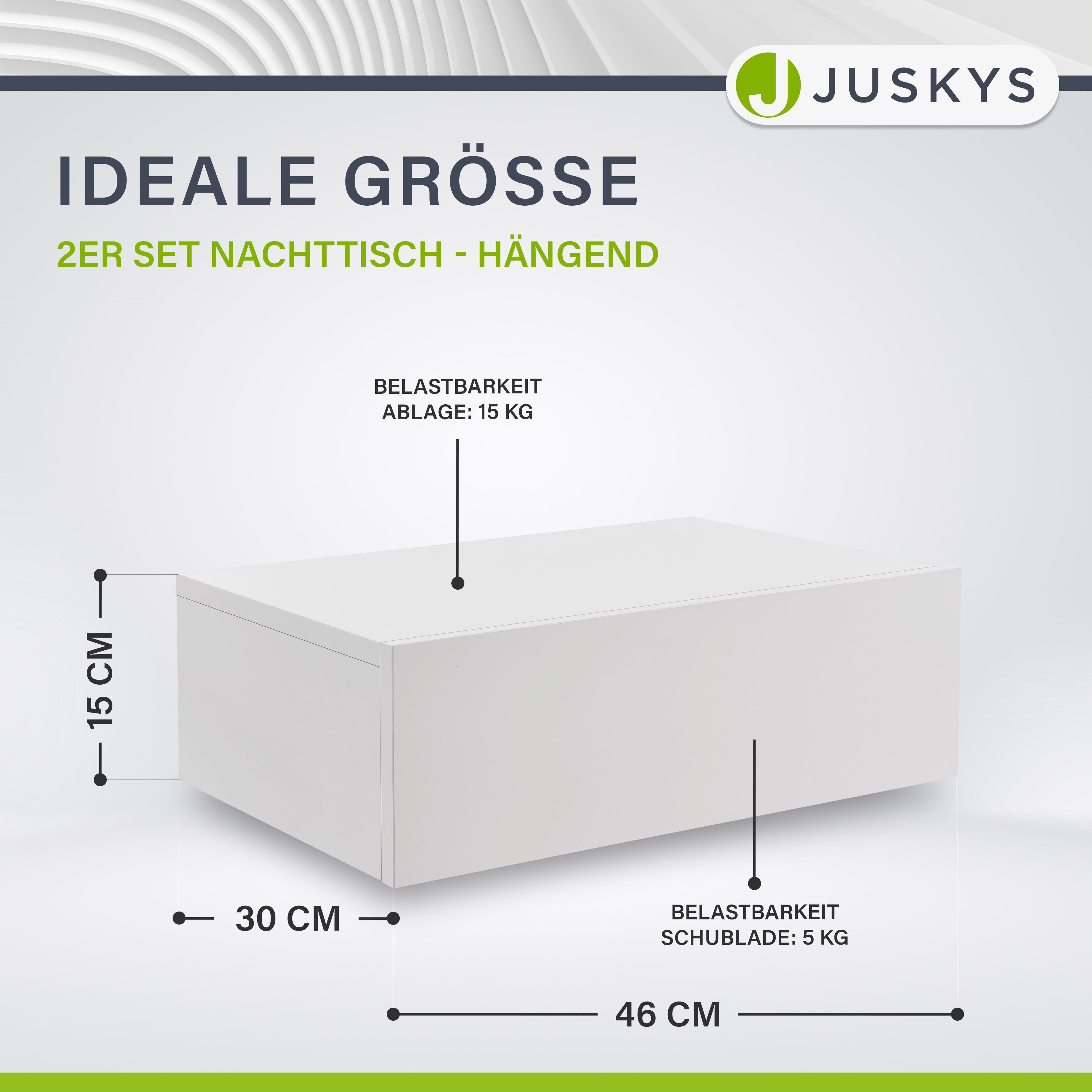 Juskys Wandregal, 1 Schublade pro Regal, günstig online kaufen